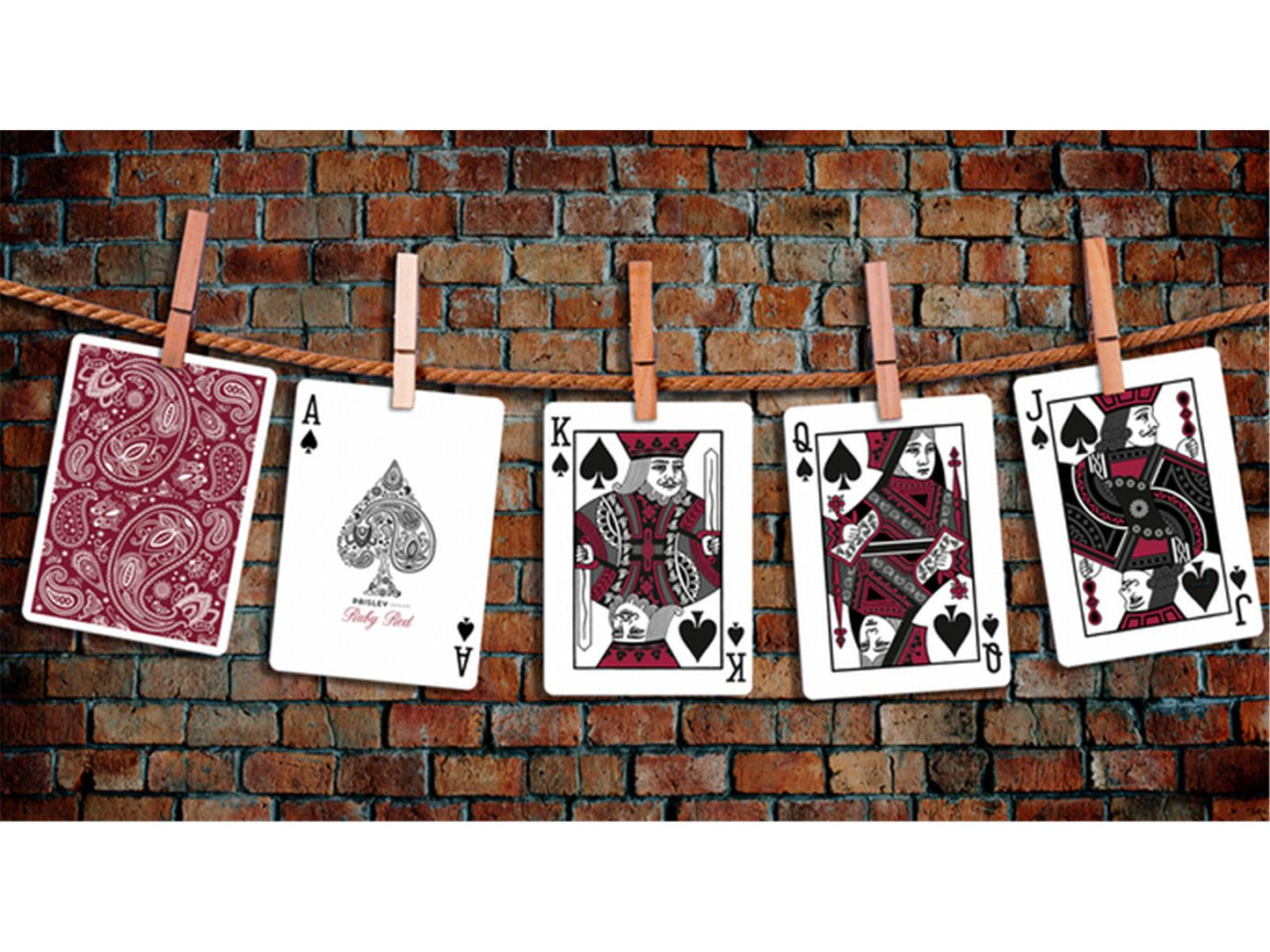 Paisley Playing Cards - Ruby Red Edition