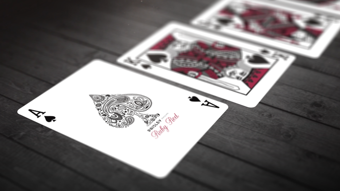 Paisley Playing Cards - Ruby Red Edition