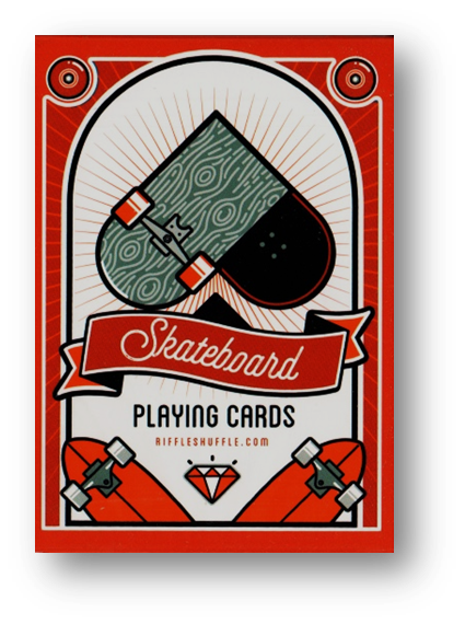 Skateboard V2 (Marked) Playing Cards by Riffle Shuffle