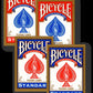 4 Decks (2 x rot / 2 x blau) Standard Bicycle 808 Rider Back Spielkarten Poker Cardistry