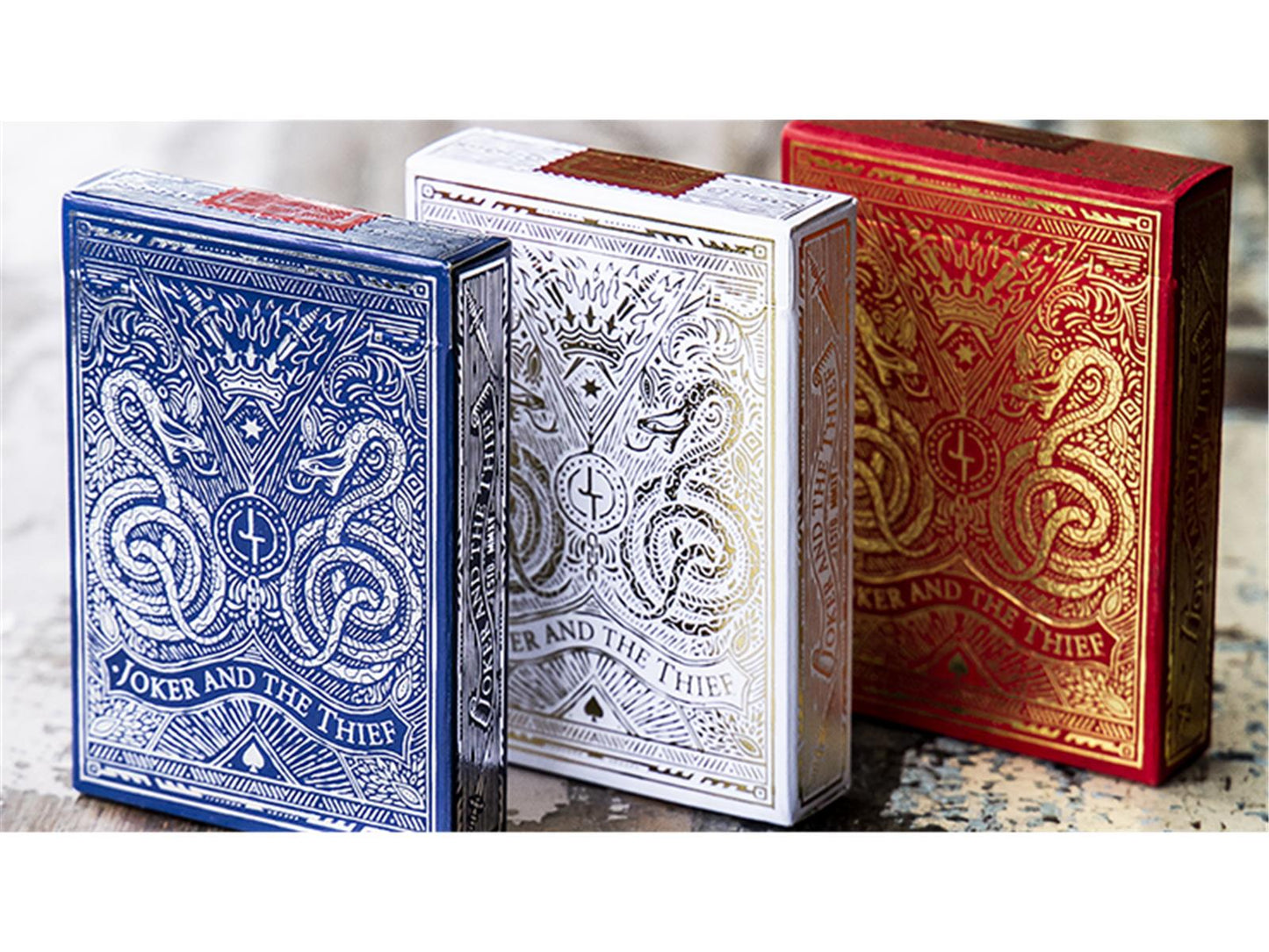 White Gold Edition V3 Playing Cards by Joker and the Thief Playing Cards