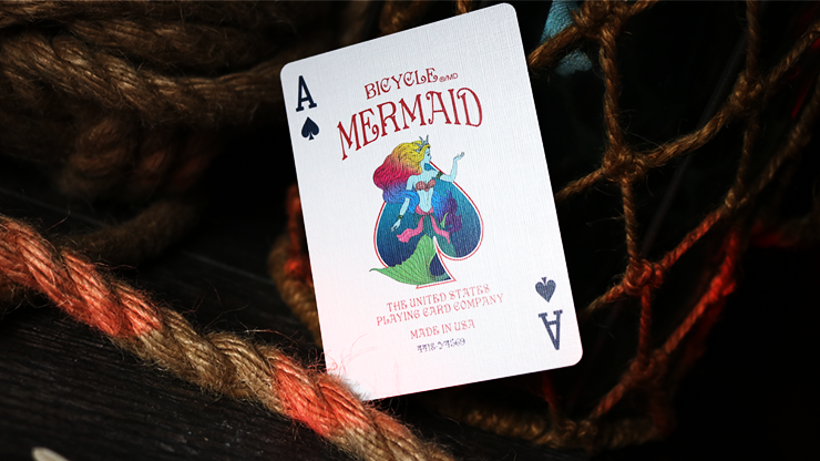 Mermaid Bicycle Playing Cards (Red) by US Playing Card Co