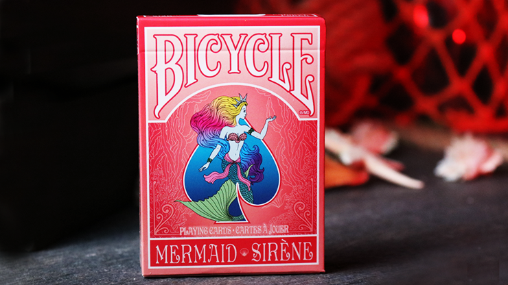 Mermaid Bicycle Playing Cards (Red) by US Playing Card Co