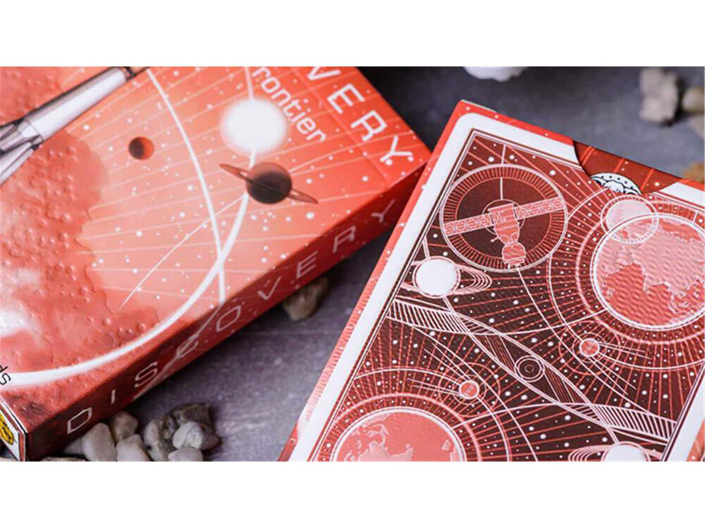 Discovery Final Frontier (Red) Playing Cards by Elephant Playing Cards