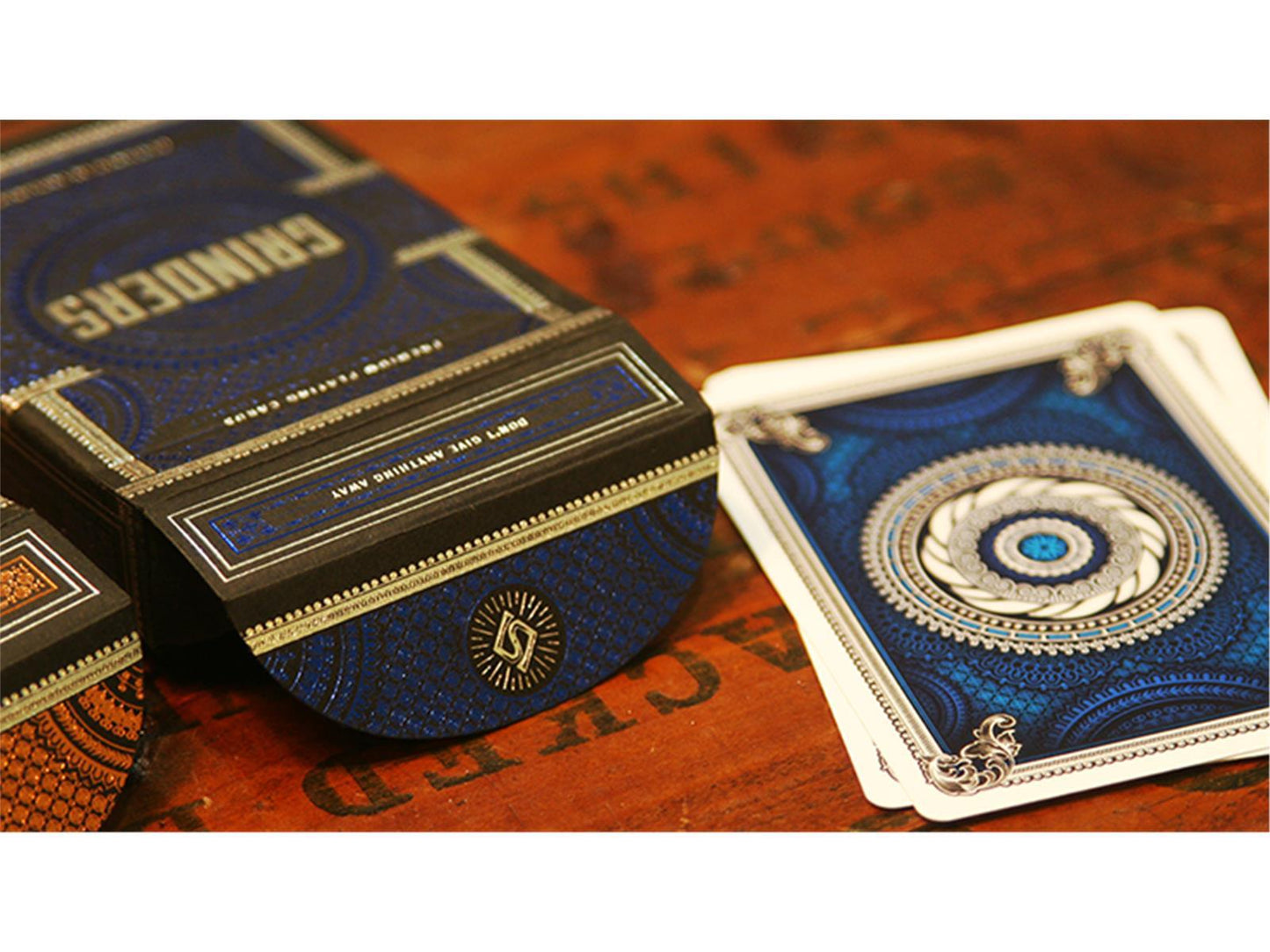 Blue Grinders Playing Cards by Midnight Cards