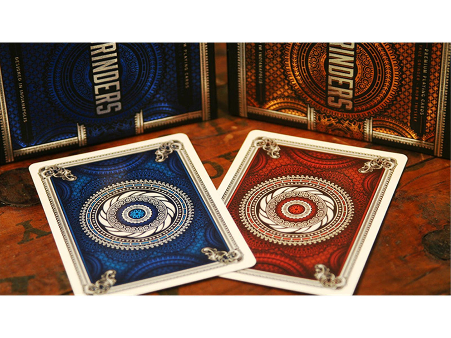 Blue Grinders Playing Cards by Midnight Cards