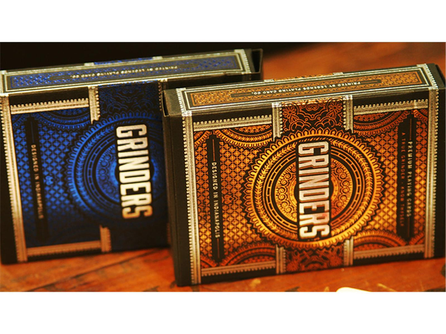 Blue Grinders Playing Cards by Midnight Cards