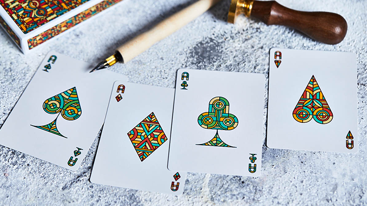 Bloodlines (Emerald Green) Playing Cards by Riffle Shuffle