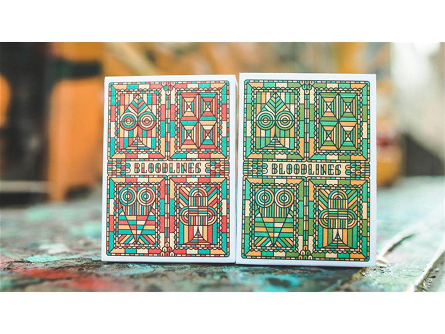 Bloodlines (Emerald Green) Playing Cards by Riffle Shuffle