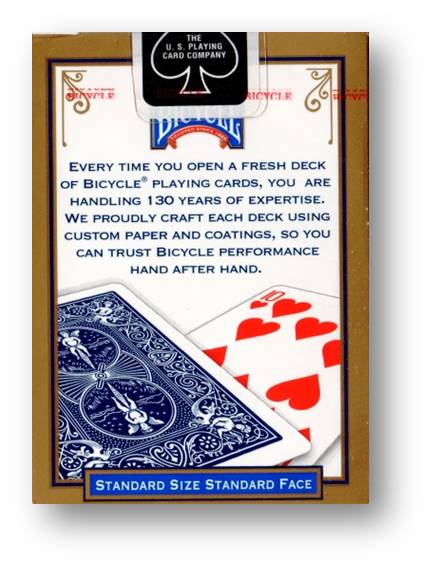 Bicycle Poker Deck Standard - Rider back Blau