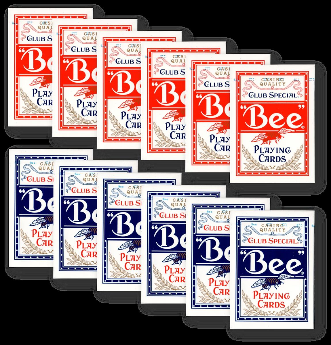 12 x Bee Casino Poker Normaler Index (6 x rot / 6 x blau)