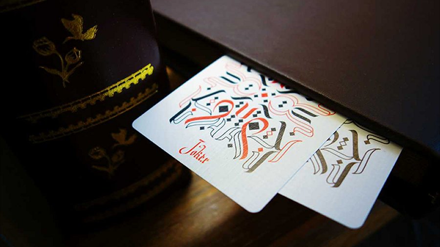 Cardistry Calligraphy (Blue) Playing Cards