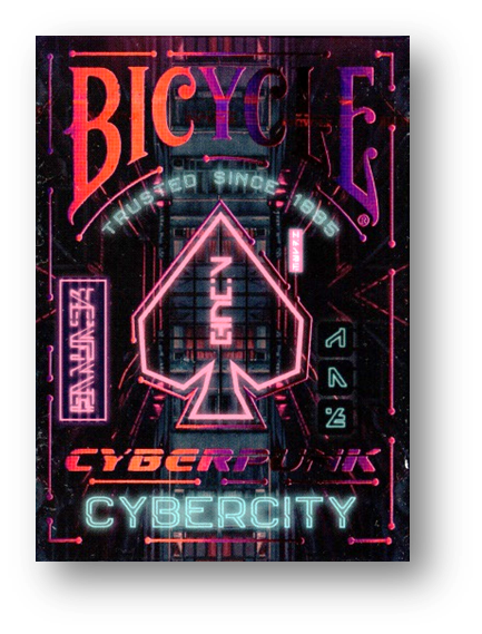 Bicycle Cyberpunk Cybercity Playing Cards by US Playing Card Co