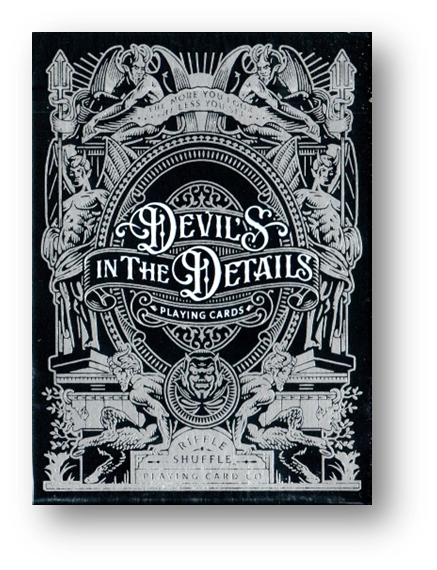 Devil's in the Details Sinful Silver Playing Cards by Riffle Shuffle