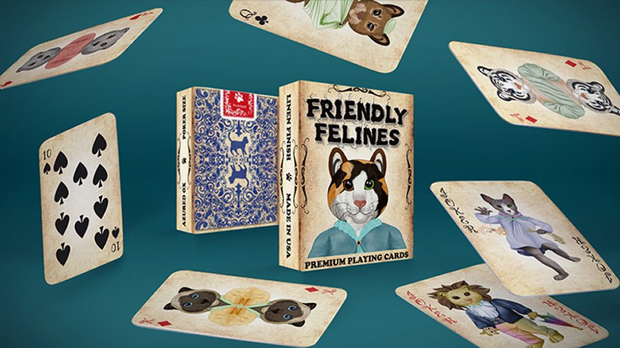 Friendly Feline Playing Cards