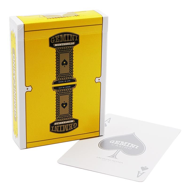 Gemini Casino Playing Cards - Yellow