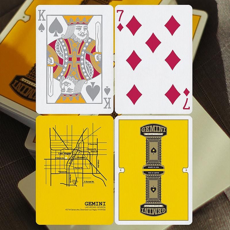 Gemini Casino Playing Cards - Yellow