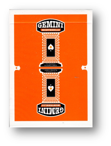 Gemini Casino Playing Cards - Orange