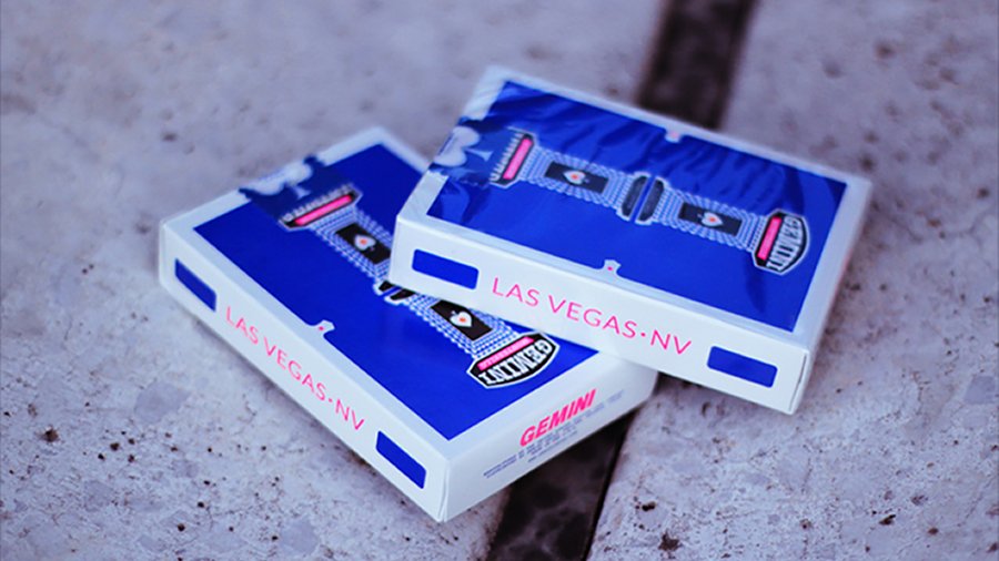 Royal Blue Gemini Casino Playing Cards by Toomas Pintson