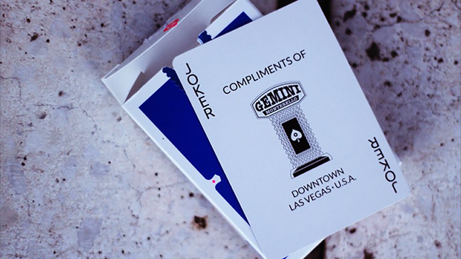 Royal Blue Gemini Casino Playing Cards by Toomas Pintson