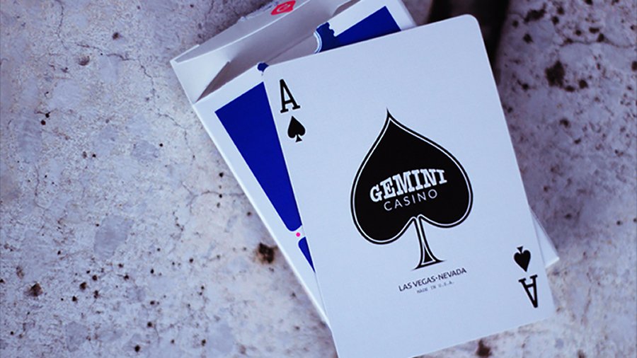 Royal Blue Gemini Casino Playing Cards by Toomas Pintson