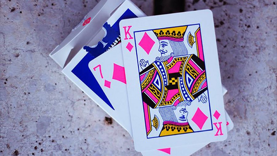 Royal Blue Gemini Casino Playing Cards by Toomas Pintson