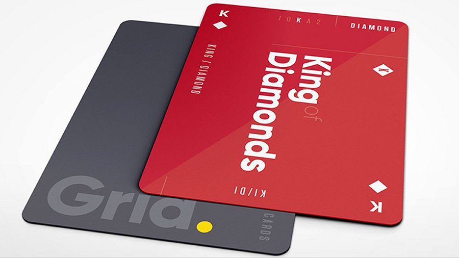 Grid Typographic Playing Cards