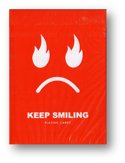 Keep Smiling Red V2 Playing Cards by Bocopo