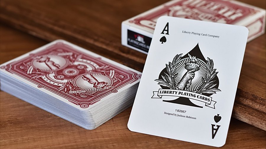 Liberty Playing Cards (Red) by Jackson Robinson and Gamblers Warehouse