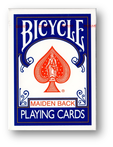 Bicycle Maiden Back (Blue) Playing Cards