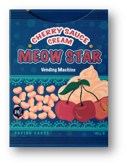 Meow Star Vending Machine (Cherry) Playing Cards by Bocopo