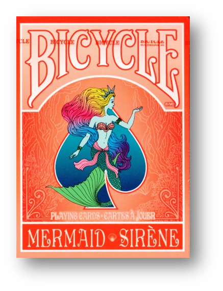 Mermaid Bicycle Playing Cards (Red) by US Playing Card Co