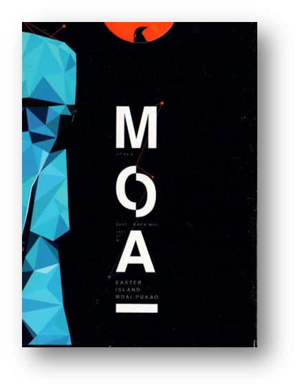 MOAI Blue Edition Playing Cards by BOCOPO