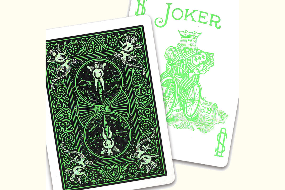 Bicycle Black Green Playing Cards JAPAN