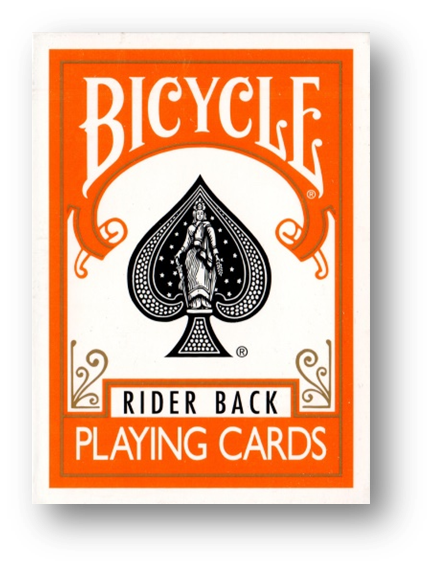 Bicycle Orange Rider Back Poker Spielkarten Deck