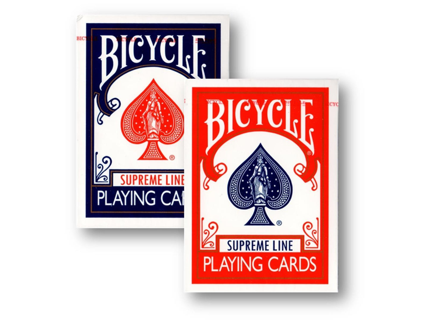 2 Deck Set Bicycle Supreme Line Rider Back Poker Karten (Blue and Red)