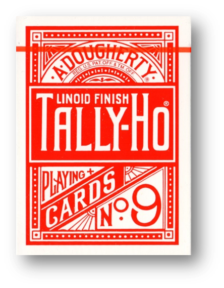 12 x Tally-Ho FAN Back Poker Karten blau/rot