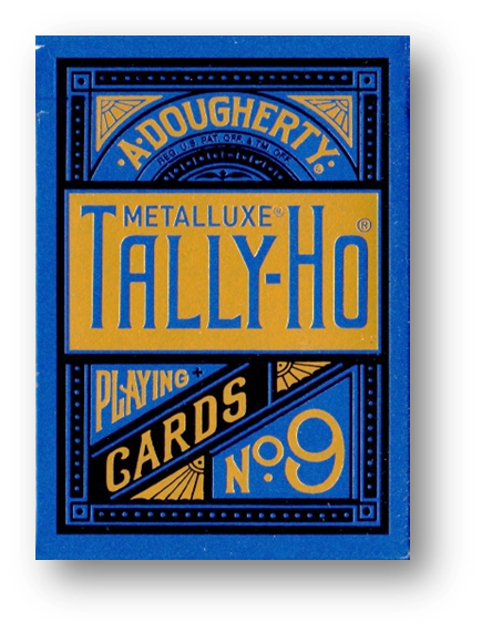 Tally Ho Blue (Circle) MetalLuxe Playing Cards by US Playing Cards