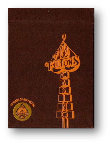 ACE FULTON'S 10 YEAR Anniversary Tobacco Brown Playing Cards