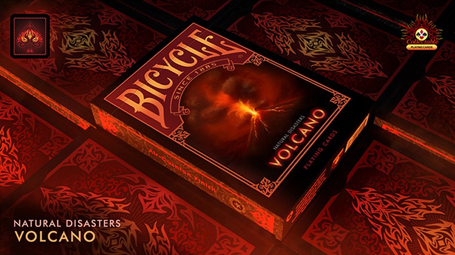 Bicycle - Natural Disasters Playing Cards - Volcano