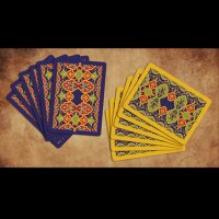 Bicycle Surena Navy and Gold Trim Back Playing Cards Persian Tazhib Art Design 