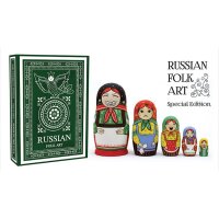 Custom Designed Playing Cards Unique Collectable Russian Folk Art Limited Edition Printed by USPCC Magic Tricks Black