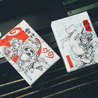 Fujin &amp; Raijin Playing Cards - Red