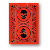 Superior Skull &amp; Bones V2 (Red/Silver) Playing Cards by Expert Playing Card Co.