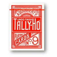 12 x Tally-Ho FAN Back Poker Karten blau/rot