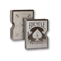 Card Clip Bicycle Karten H&uuml;lle Kartenschutz SILBER GRAVIERT