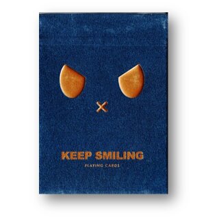 Keep Smiling Blue V2 Playing Cards by Bocopo