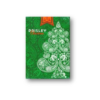 Paisley Metallic Green Christmas Playing Cards by Dutch Card House Company