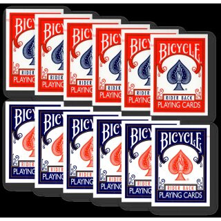 12 x Bicycle 807 Rider Back Poker Karten - Old Tuck Case 808